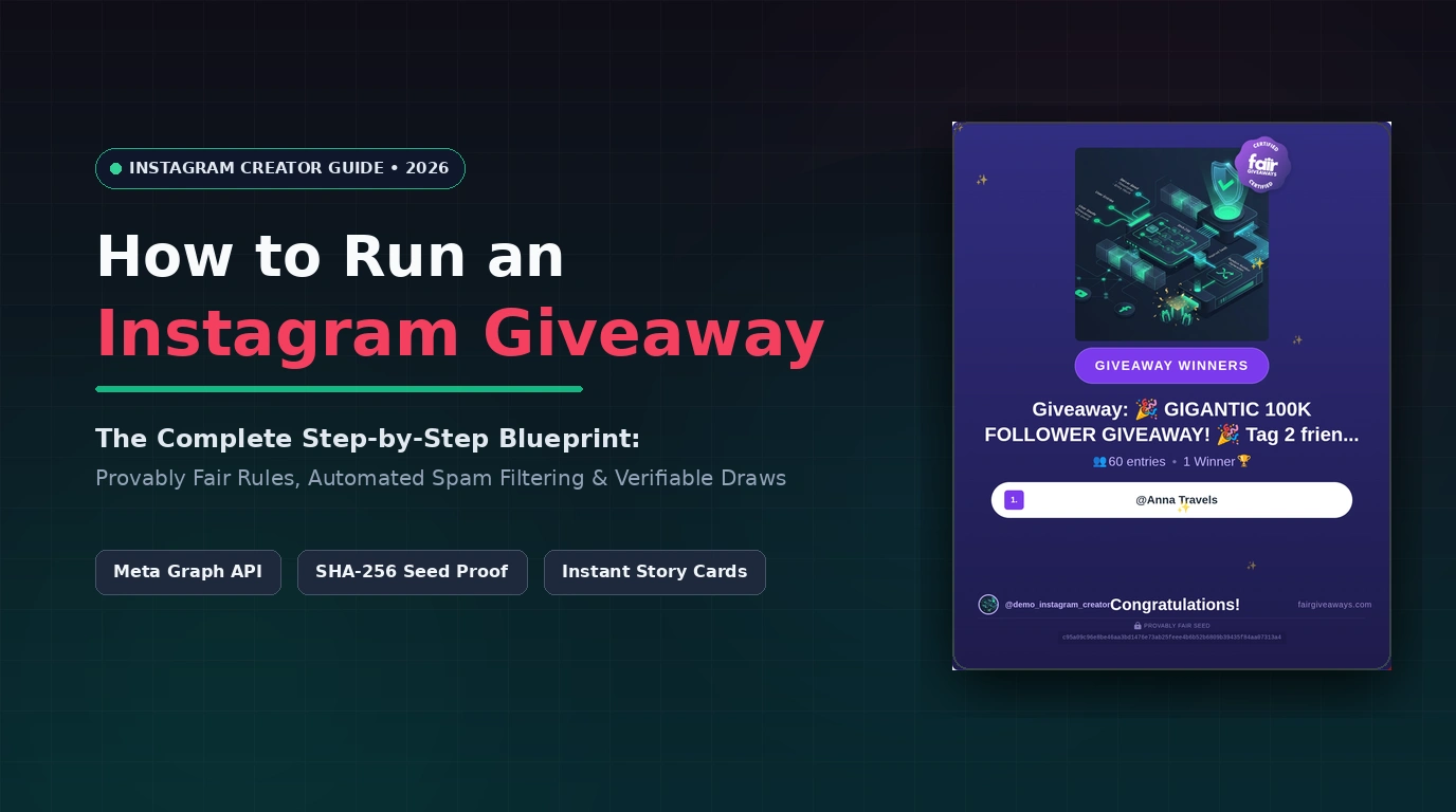 How to Run an Instagram Giveaway: The Complete 2026 Step-by-Step Guide